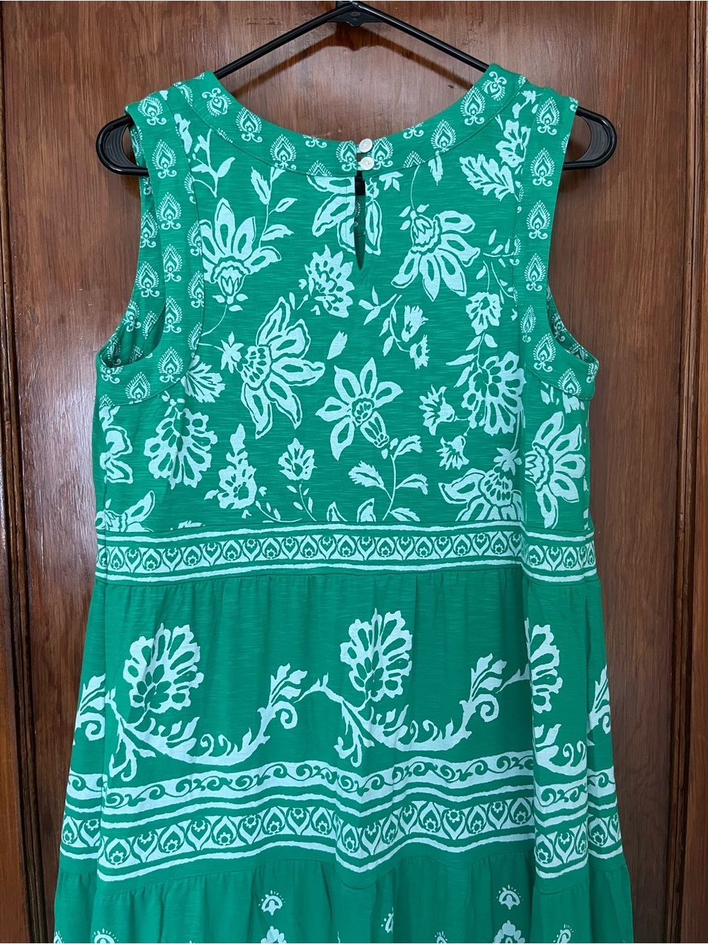 J. Jill Patterned Green Maxi Dress - Picture 3 of 4